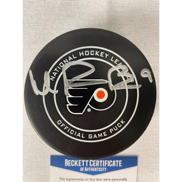 Ivan Provorov signed autographed Philadelphia Flyers 50th anniversary puck BAS - Picture 2 of 3